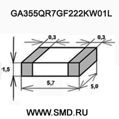 Размеры GA355QR7GF222KW01L