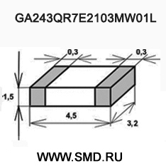 Размеры GA243QR7E2103MW01L